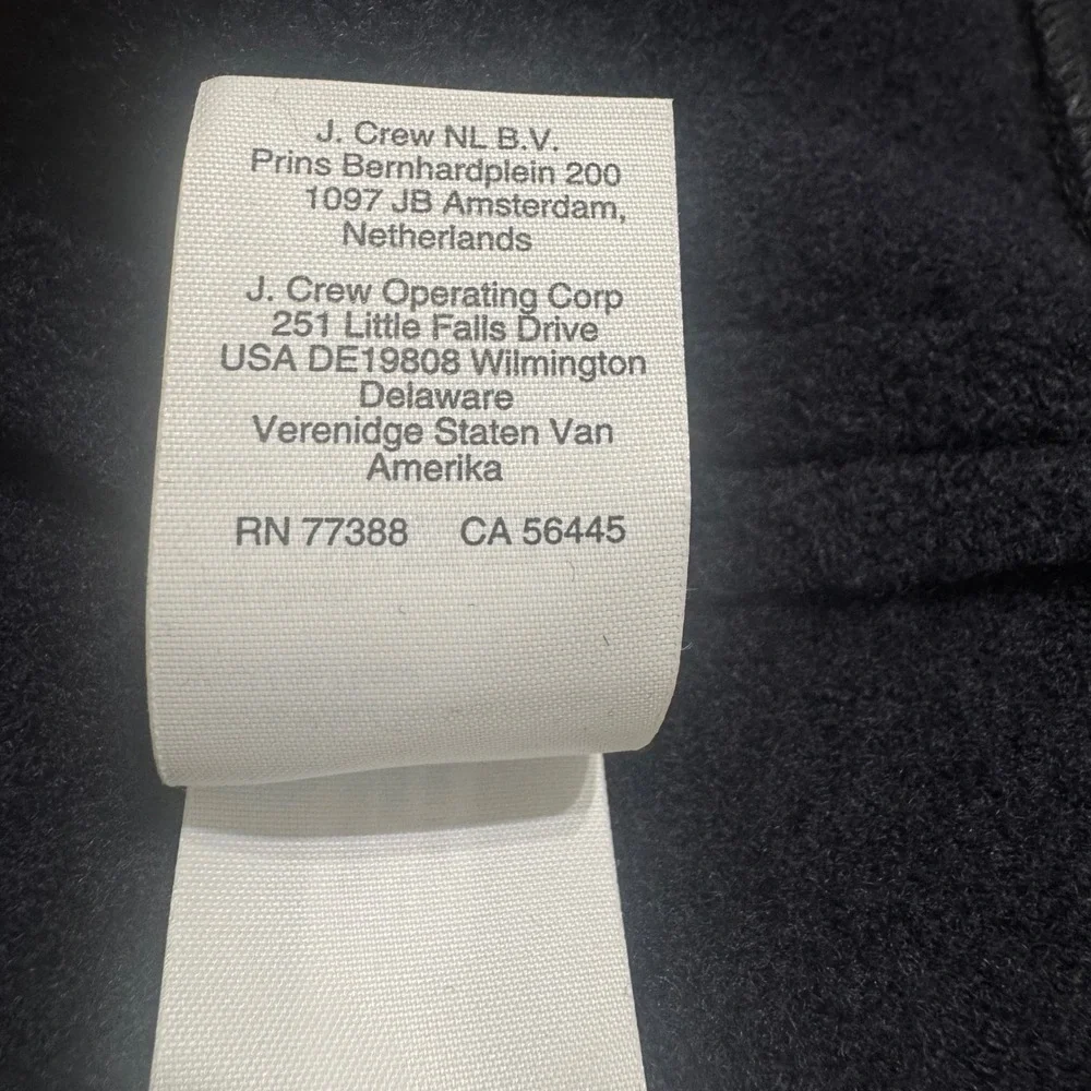 J.Crew Italian Boiled Wool Blazer Coat Womens 4 Navy New  Belted Jacket